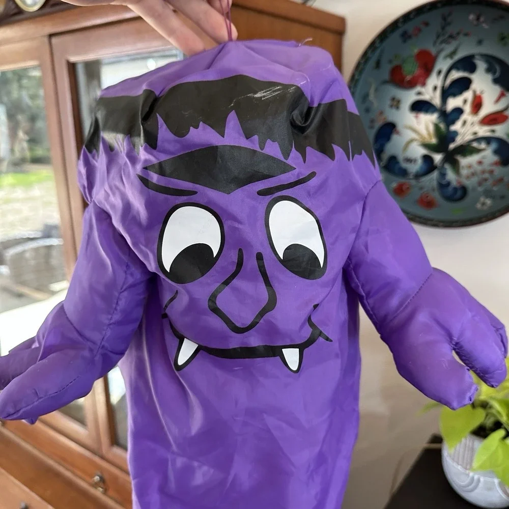 VTG 90's Halloween Hanging Silly Purple‎ Spring Frankenstein Monster Lantern